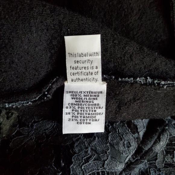 Diane von Furstenberg Jeraldine Lace Paneled Coat in Gray Merino Wool - Picture 10 of 12